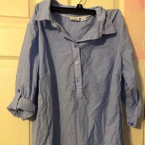 Mid sleeve denim flannel